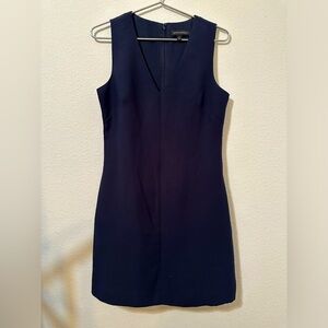 GUC BANANA REPUBLIC Navy Sleeveless A-Line V-Neck Sheath Dress
